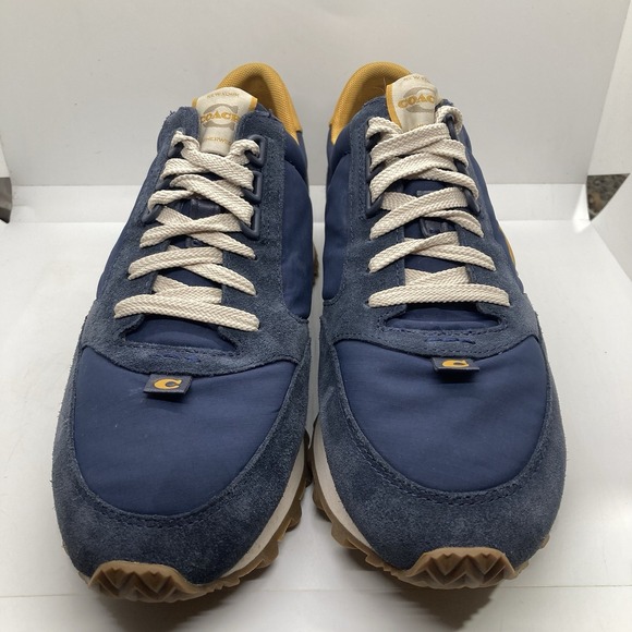 Coach Runner CR965 Sneakers Womens 9.5D Chalk Midnight Navy Running Shoes - Picture 1 of 10